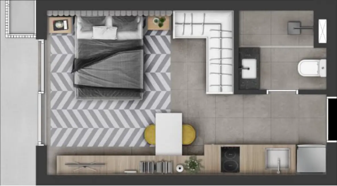 Foto 3 de Kitnet à venda, 24m2 em Auxiliadora, Porto Alegre - RS