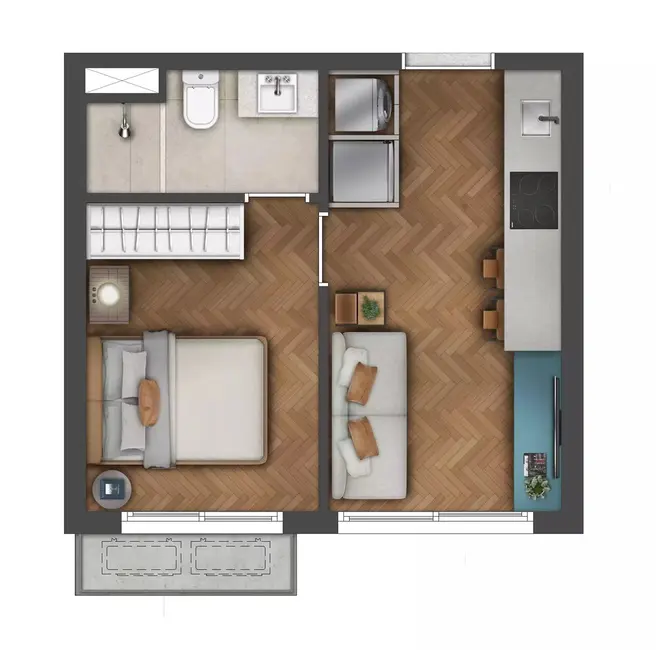 Foto 4 de Apartamento com 1 quarto à venda, 34m2 em Bom Fim, Porto Alegre - RS