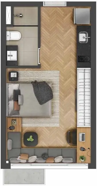 Apartamento com 2 quartos à venda, 60m2 em Cidade Baixa, Porto Alegre - RS - imagem 9 Foto 9 de Apartamento com 2 quartos à venda, 60m2 em Cidade Baixa, Porto Alegre - RS