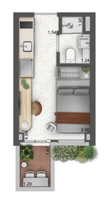 Apartamento com 1 quarto à venda, 37m2 em Menino Deus, Porto Alegre - RS - imagem 1 Foto 1 de Apartamento com 1 quarto à venda, 37m2 em Menino Deus, Porto Alegre - RS