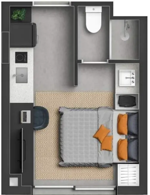 Foto 4 de Kitnet à venda, 21m2 em Floresta, Porto Alegre - RS