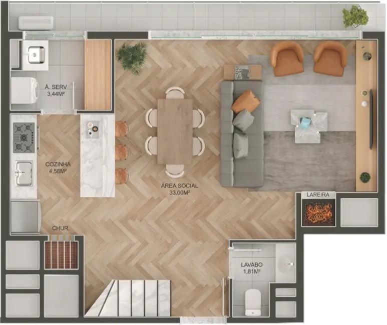 Foto 9 de Apartamento com 3 quartos à venda, 103m2 em Tristeza, Porto Alegre - RS