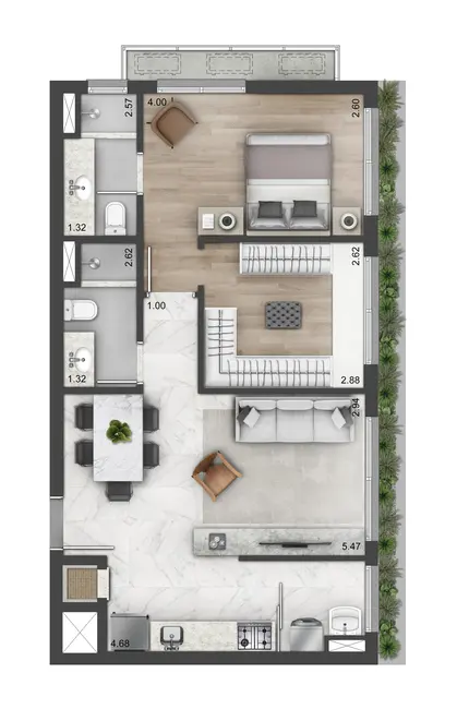 Apartamento com 2 quartos à venda, 69m2 em Mont Serrat, Porto Alegre - RS - imagem 2 Foto 2 de Apartamento com 2 quartos à venda, 69m2 em Mont Serrat, Porto Alegre - RS