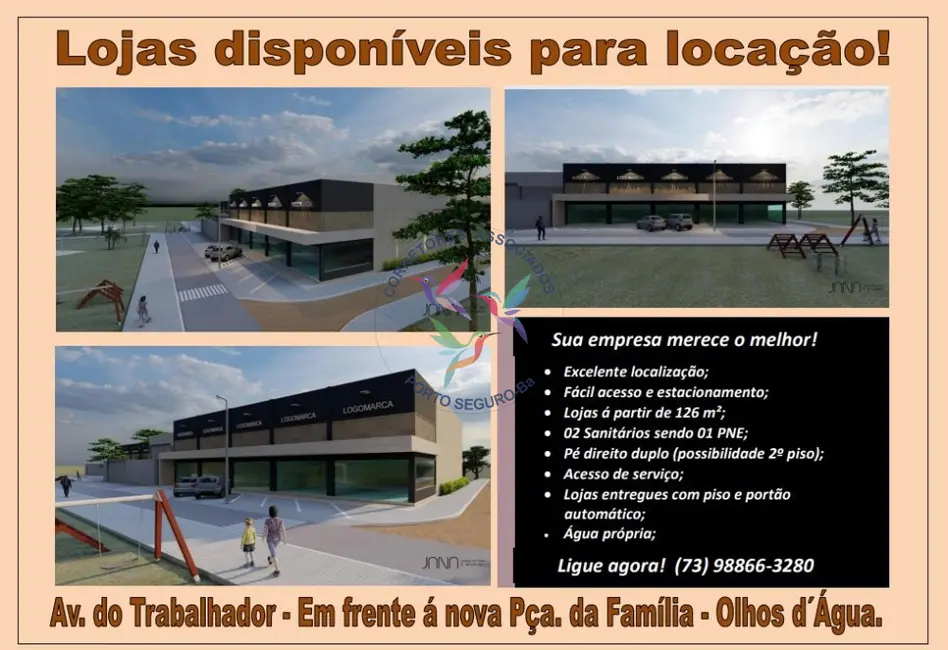 Foto 1 de Loja para alugar, 126m2 em Porto Seguro - BA