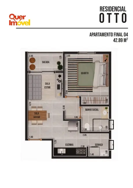 Foto 5 de Apartamento com 1 quarto à venda, 43m2 em Nova Ribeirânia, Ribeirao Preto - SP