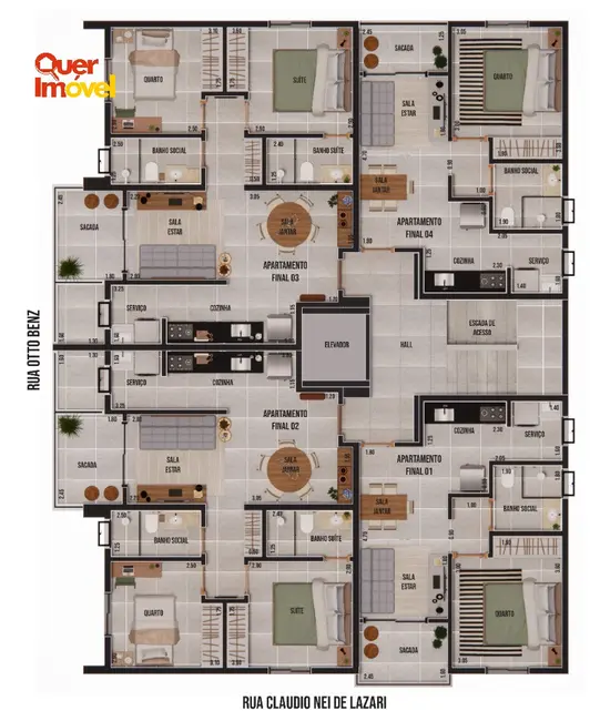 Foto 7 de Apartamento com 2 quartos à venda, 68m2 em Nova Ribeirânia, Ribeirao Preto - SP