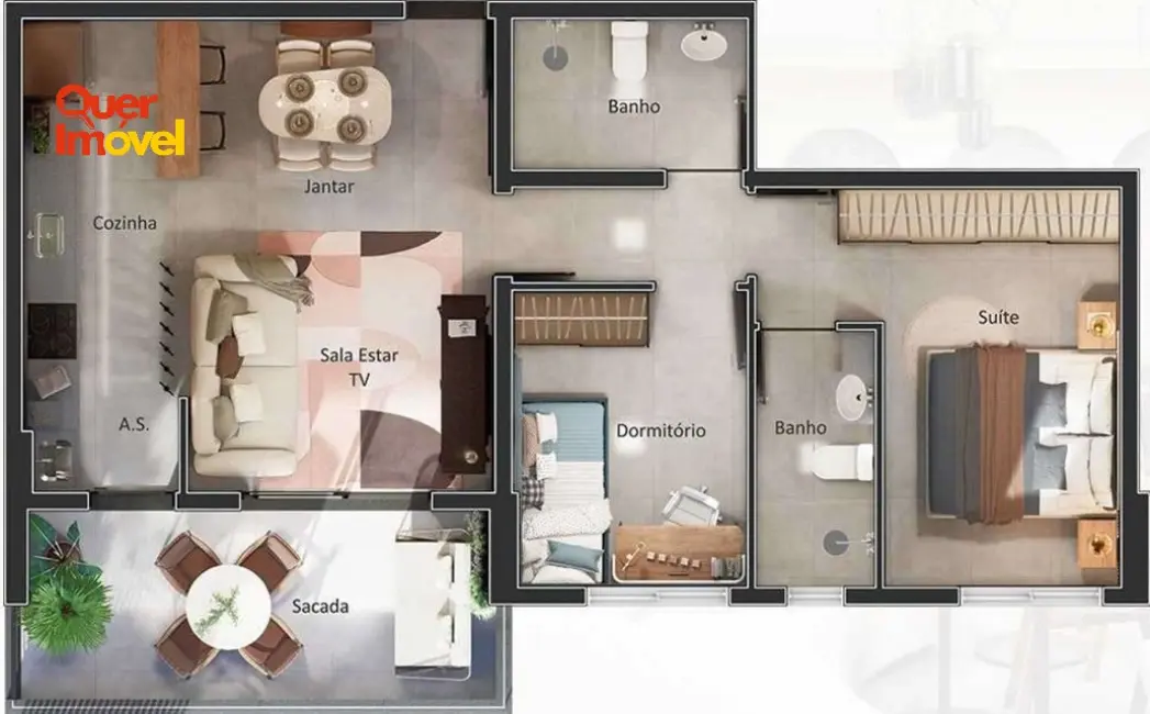 Foto 2 de Apartamento com 2 quartos à venda, 74m2 em Ribeirânia, Ribeirao Preto - SP