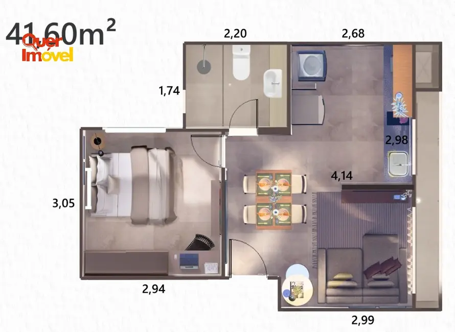 Foto 3 de Apartamento com 1 quarto à venda, 42m2 em Vila Monte Alegre, Ribeirao Preto - SP