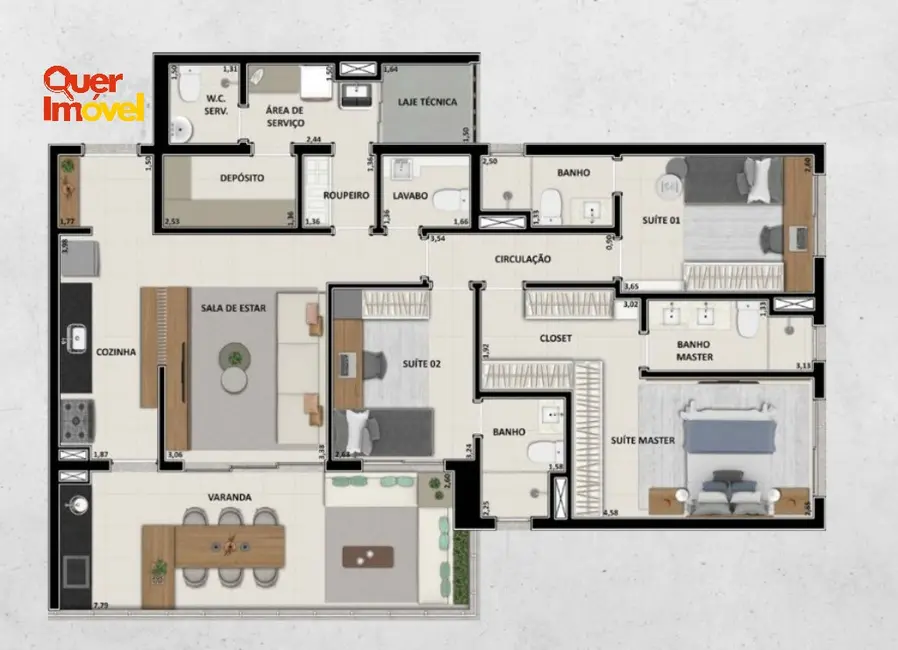 Foto 5 de Apartamento com 3 quartos à venda, 133m2 em Jardim Botânico, Ribeirao Preto - SP
