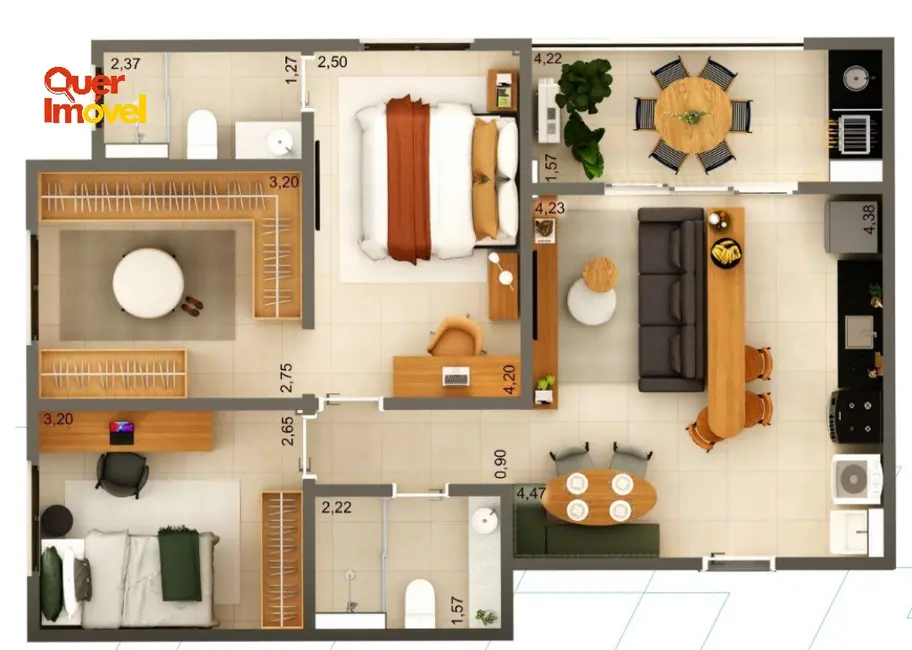 Foto 4 de Apartamento com 3 quartos à venda, 71m2 em Ribeirao Preto - SP