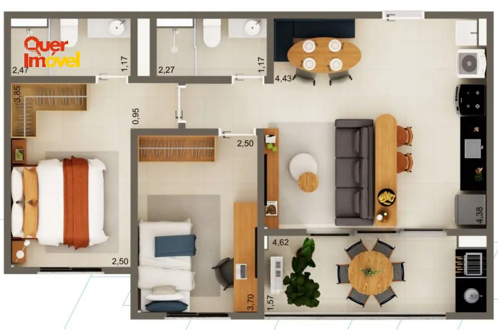 Foto 4 de Apartamento com 2 quartos à venda, 63m2 em Ribeirao Preto - SP