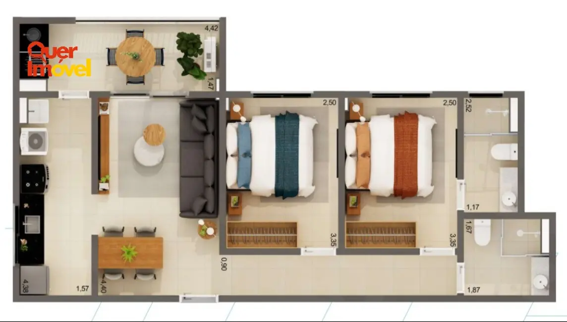 Foto 4 de Apartamento com 2 quartos à venda, 62m2 em Ribeirao Preto - SP