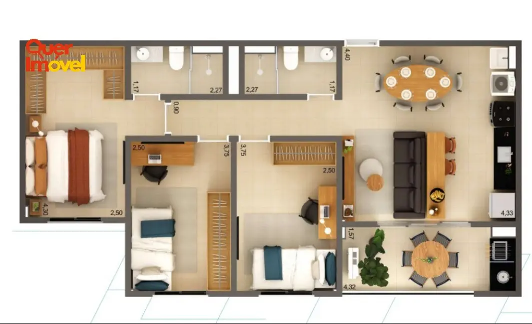 Apartamento com 2 quartos à venda, 75m2 em Ribeirao Preto - SP - imagem 4 Foto 4 de Apartamento com 2 quartos à venda, 75m2 em Ribeirao Preto - SP