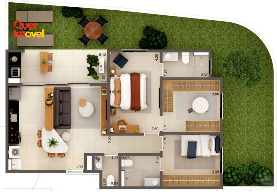 Foto 3 de Apartamento com 3 quartos à venda, 77m2 em Ribeirao Preto - SP