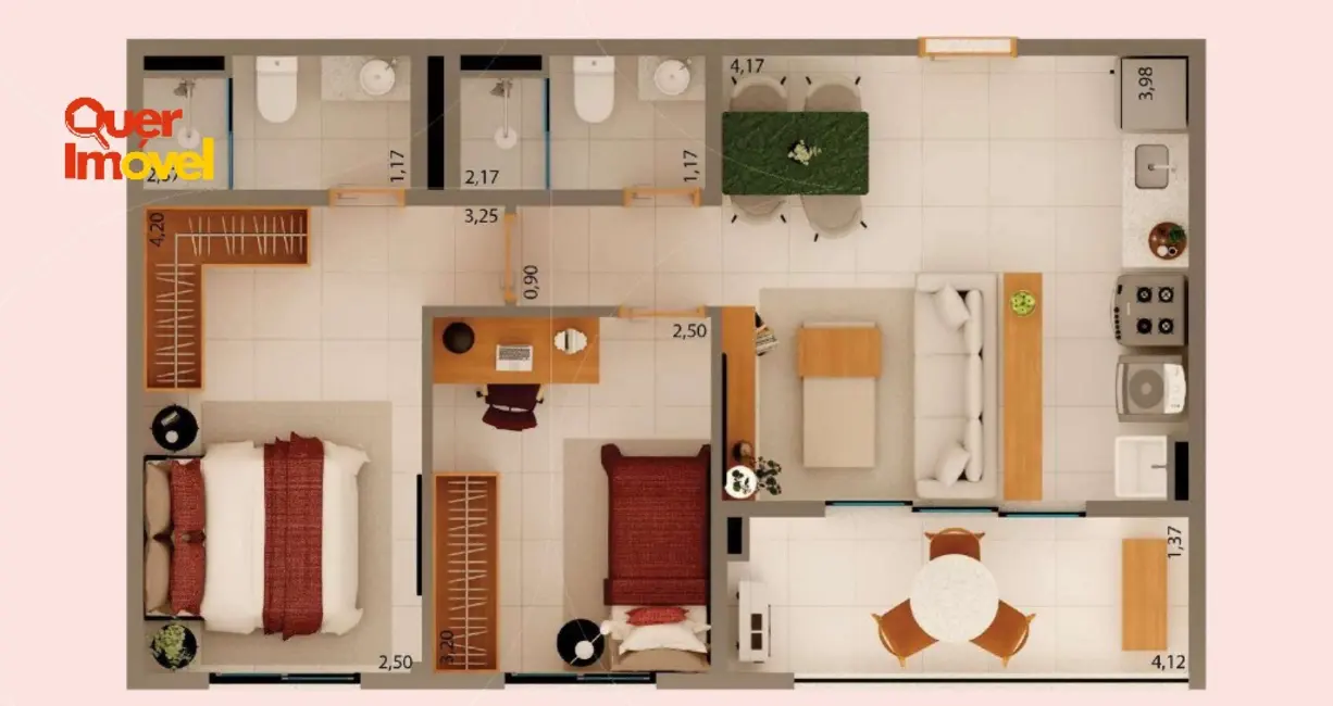 Foto 3 de Apartamento com 2 quartos à venda, 56m2 em Ribeirao Preto - SP