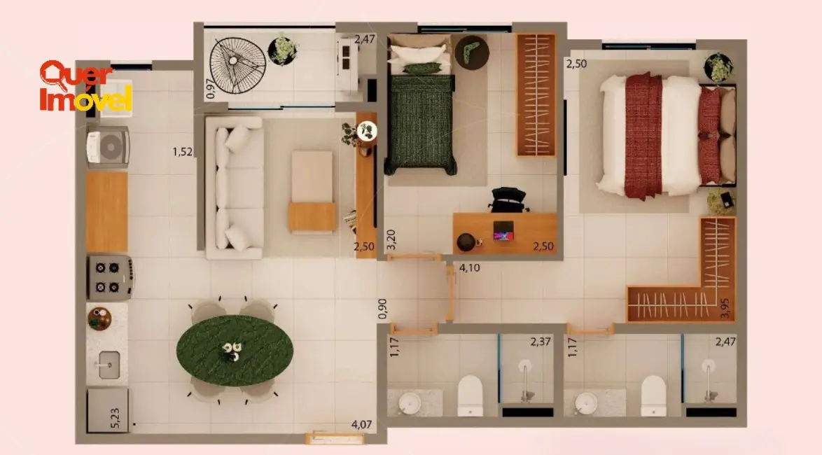 Apartamento com 2 quartos à venda, 56m2 em Ribeirao Preto - SP - imagem 3 Foto 3 de Apartamento com 2 quartos à venda, 56m2 em Ribeirao Preto - SP