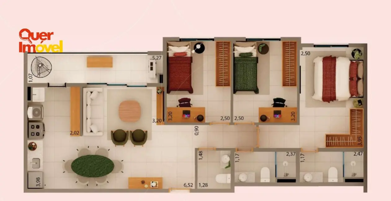 Foto 3 de Apartamento com 3 quartos à venda, 77m2 em Ribeirao Preto - SP