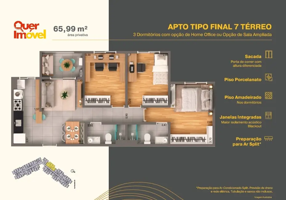 Foto 3 de Apartamento com 2 quartos à venda, 66m2 em Ribeirao Preto - SP