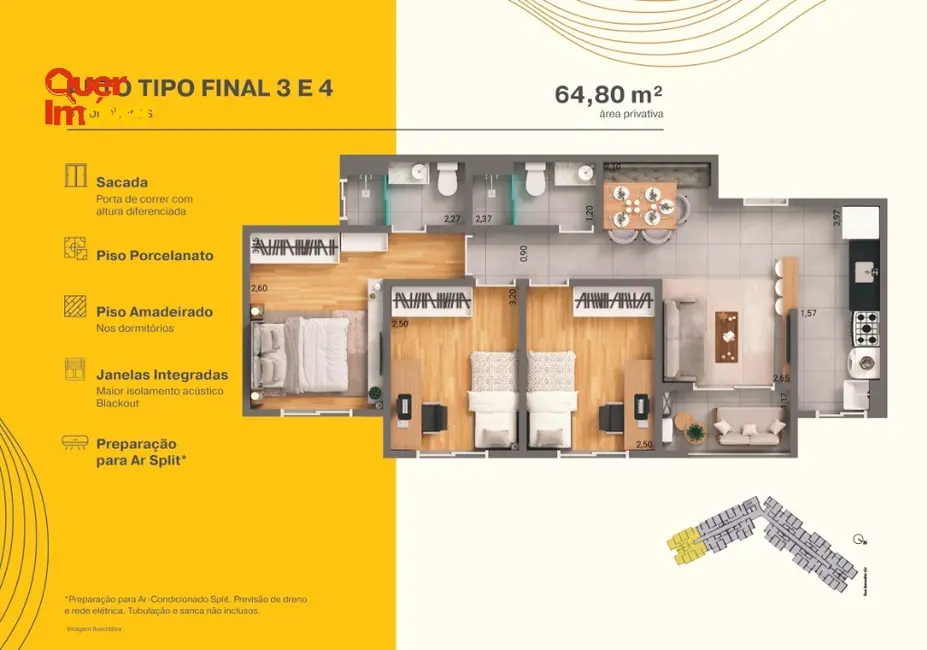 Apartamento com 2 quartos à venda, 65m2 em Ribeirao Preto - SP - imagem 3 Foto 3 de Apartamento com 2 quartos à venda, 65m2 em Ribeirao Preto - SP