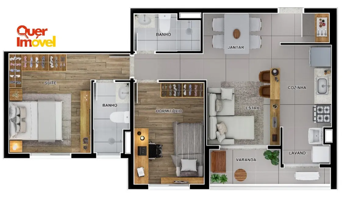 Foto 3 de Apartamento com 2 quartos à venda, 63m2 em Jardim dos Manacás, Araraquara - SP