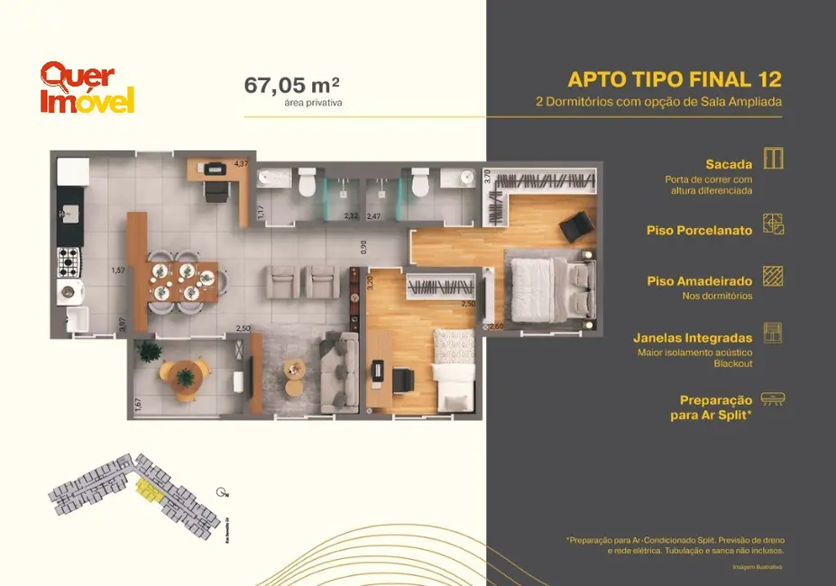 Foto 3 de Apartamento com 2 quartos à venda, 67m2 em Ribeirao Preto - SP