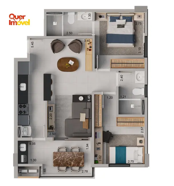 Foto 4 de Apartamento com 2 quartos à venda, 63m2 em Ribeirânia, Ribeirao Preto - SP