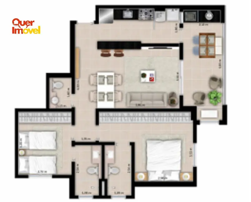 Foto 3 de Apartamento com 2 quartos à venda, 82m2 em Jardim Califórnia, Ribeirao Preto - SP