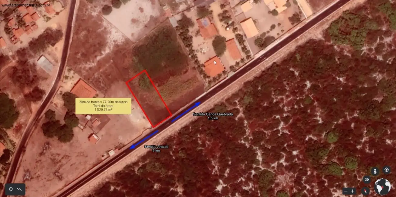 Foto 1 de Terreno / Lote à venda, 1530m2 em Aracati - CE