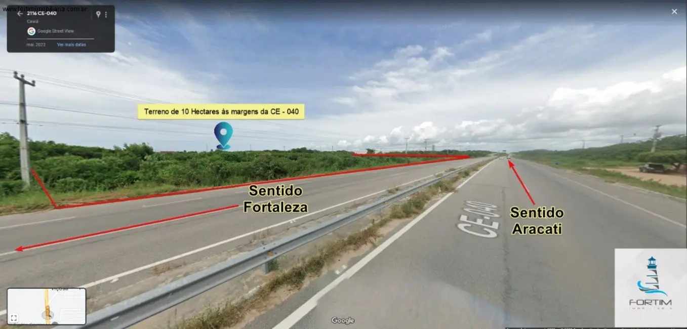 Foto 2 de Terreno / Lote à venda, 100000m2 em Fortim - CE