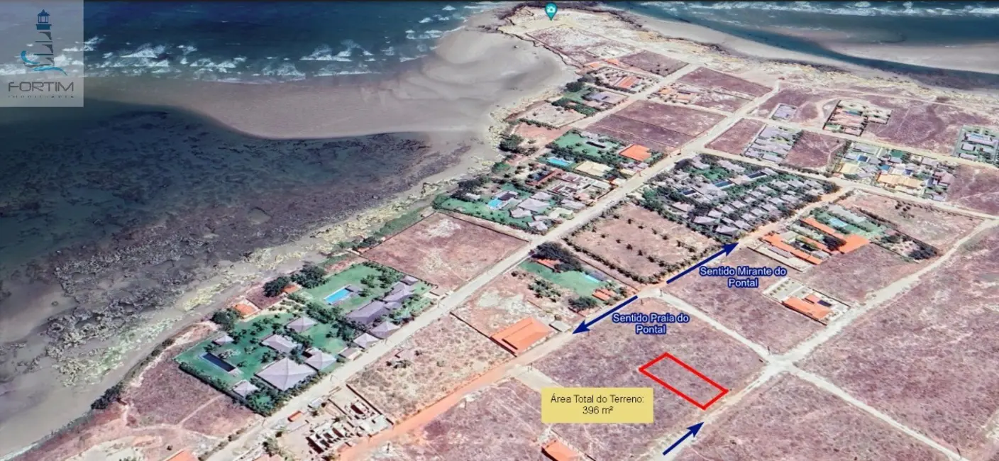 Foto 2 de Terreno / Lote à venda, 396m2 em Fortim - CE