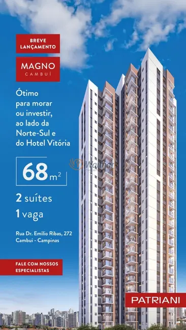 Foto 1 de Apartamento com 2 quartos à venda, 68m2 em Cambuí, Campinas - SP