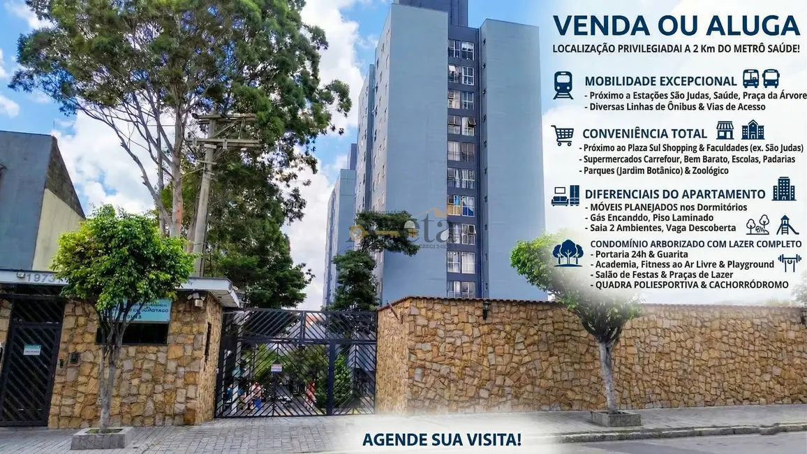 Foto 1 de Apartamento com 2 quartos à venda e para alugar, 62m2 em Saúde, São Paulo - SP