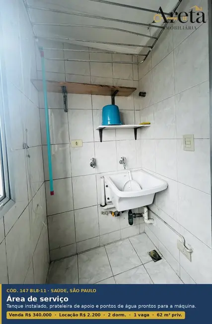 Apartamento com 2 quartos à venda e para alugar, 62m2 em Saúde, São Paulo - SP - imagem 6 Foto 6 de Apartamento com 2 quartos à venda e para alugar, 62m2 em Saúde, São Paulo - SP