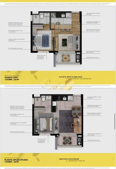 Foto 3 de Apartamento com 1 quarto à venda, 33m2 em Sao Jose Dos Campos - SP