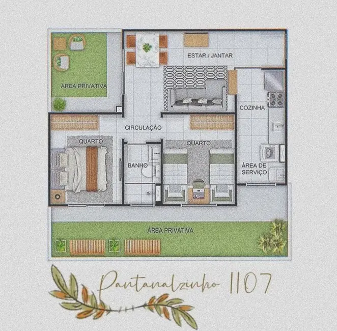 Foto 1 de Apartamento com 2 quartos à venda, 70m2 em Despraiado, Cuiaba - MT