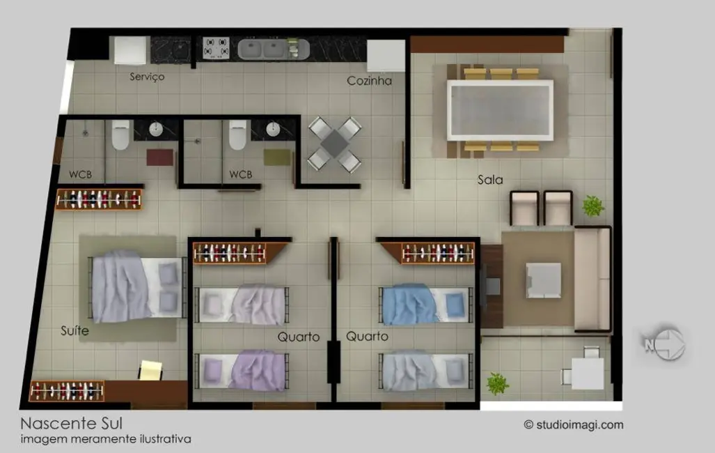 Foto 2 de Apartamento com 1 quarto à venda, 40m2 em Castelo Branco, Joao Pessoa - PB
