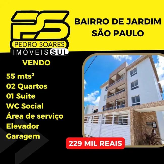 Foto 1 de Apartamento com 2 quartos à venda, 55m2 em Jardim São Paulo, Joao Pessoa - PB