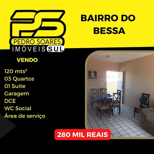 Foto 1 de Apartamento com 3 quartos à venda, 120m2 em Bessa, Joao Pessoa - PB