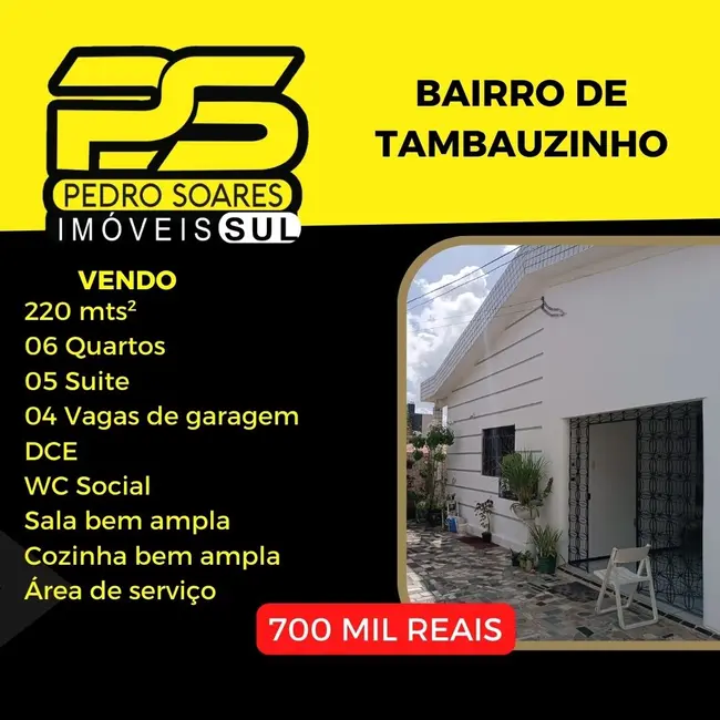 Foto 1 de Casa com 6 quartos à venda, 220m2 em Tambauzinho, Joao Pessoa - PB