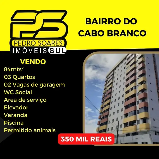 Foto 1 de Apartamento com 3 quartos à venda, 84m2 em Manaíra, Joao Pessoa - PB