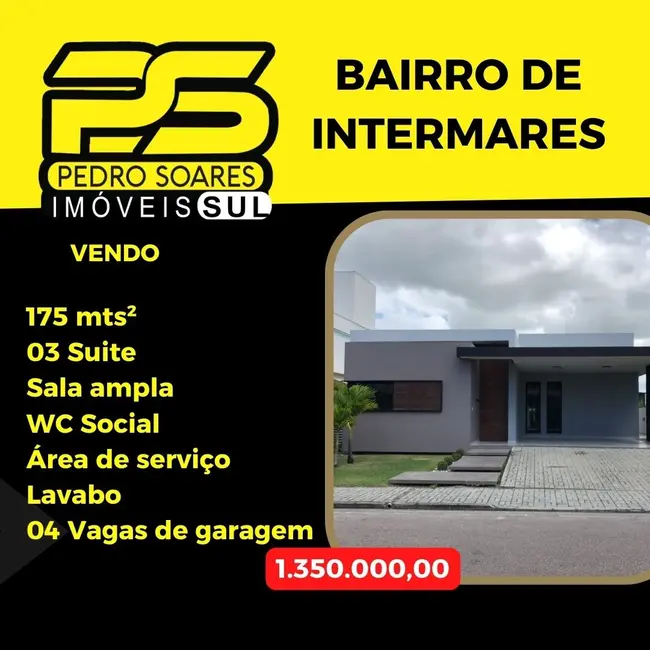 Foto 1 de Casa com 3 quartos à venda, 175m2 em Jacaré, Cabedelo - PB