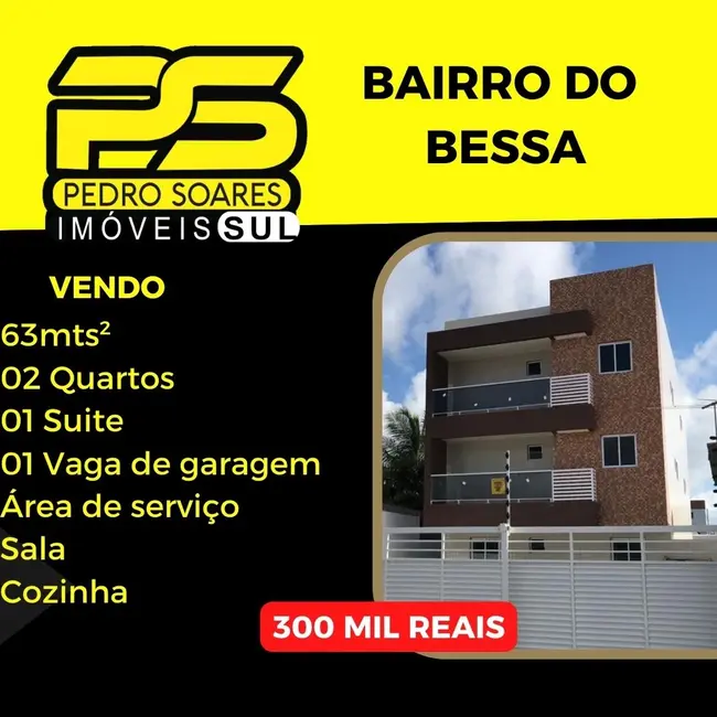 Foto 1 de Apartamento com 2 quartos à venda, 63m2 em Bessa, Joao Pessoa - PB