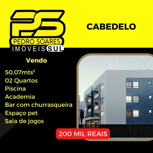 Foto 1 de Apartamento com 2 quartos à venda, 50m2 em Jacaré, Cabedelo - PB