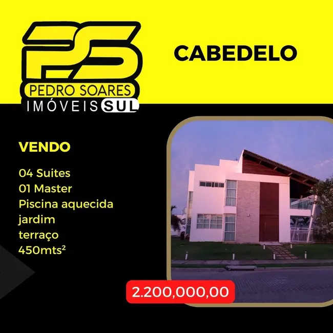Foto 1 de Casa com 4 quartos à venda, 450m2 em Parque Esperança, Cabedelo - PB