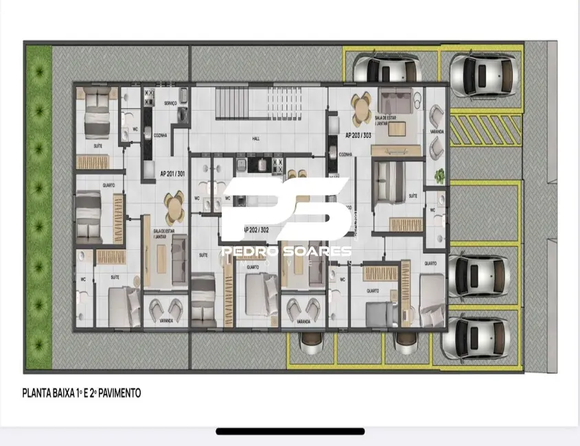 Foto 2 de Apartamento com 1 quarto à venda, 37m2 em Bessa, Joao Pessoa - PB