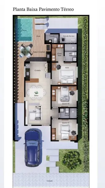 Casa com 3 quartos à venda, 109m2 em Muçumagro, Joao Pessoa - PB - imagem 3 Foto 3 de Casa com 3 quartos à venda, 109m2 em Muçumagro, Joao Pessoa - PB