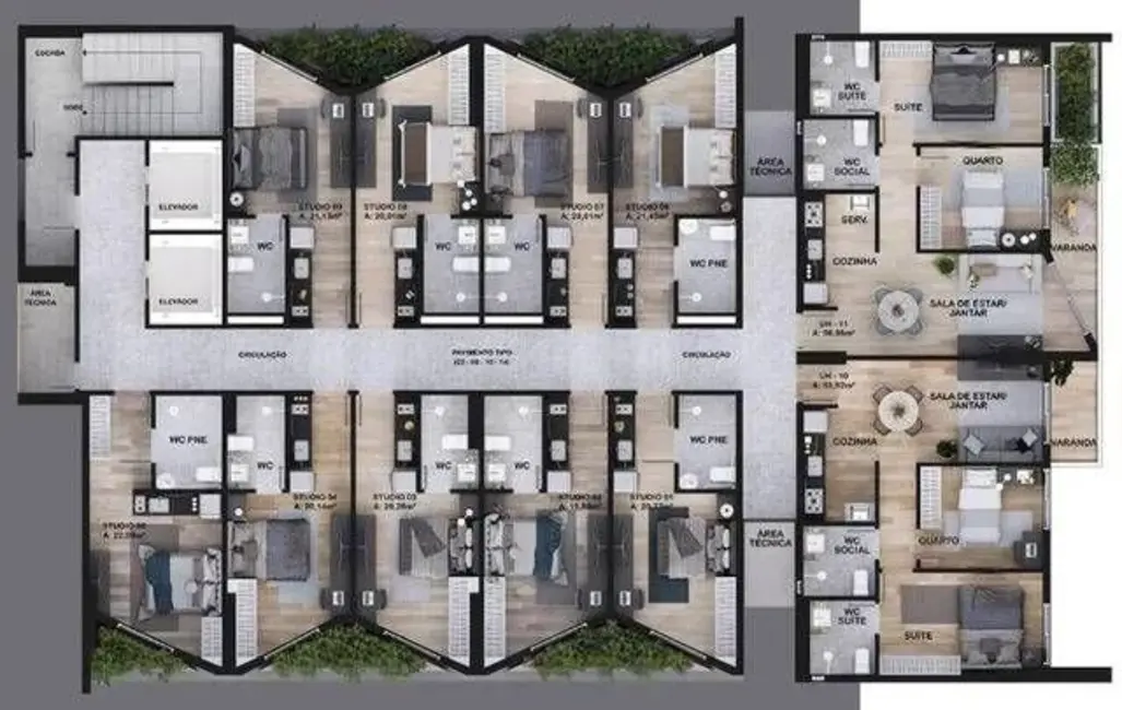 Foto 6 de Apartamento com 2 quartos à venda, 53m2 em Manaíra, Joao Pessoa - PB