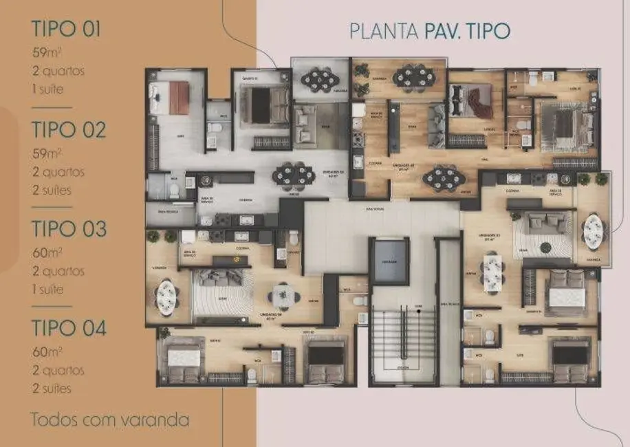Foto 7 de Apartamento com 2 quartos à venda, 60m2 em Bessa, Joao Pessoa - PB