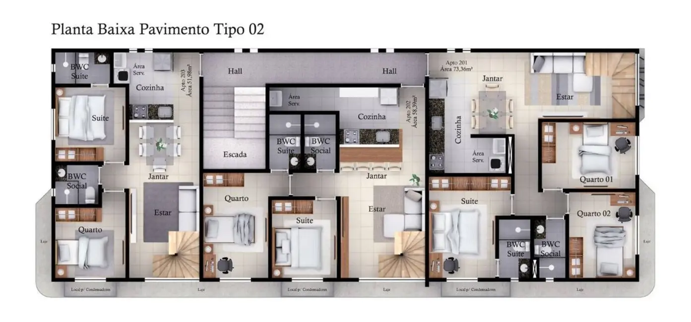 Foto 6 de Apartamento com 2 quartos à venda, 52m2 em Bessa, Joao Pessoa - PB