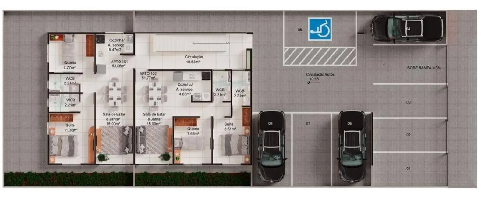 Foto 2 de Apartamento com 2 quartos à venda, 96m2 em Bessa, Joao Pessoa - PB